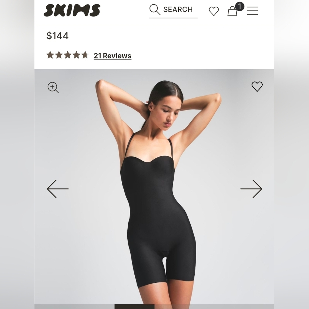 SKIMS CORE SCULPT UNDERWIRE MID THIGH BODYSUIT